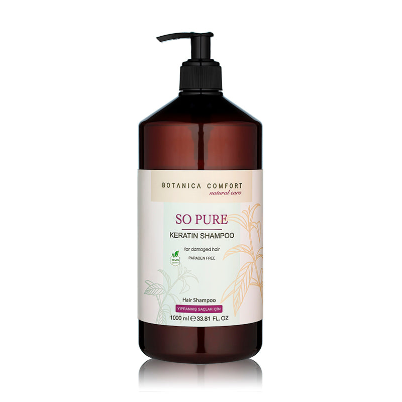 Botanica Comfort Natural Care So Pure Keratin Shampoo | For Damaged Hair | Paraben-Free & Vegan