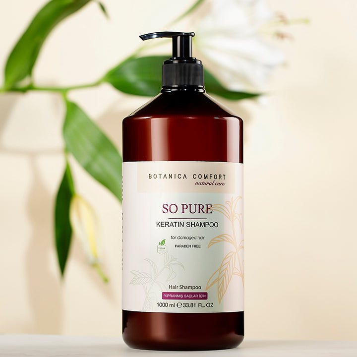 Botanica Comfort Natural Care So Pure Keratin Shampoo | For Damaged Hair | Paraben-Free & Vegan
