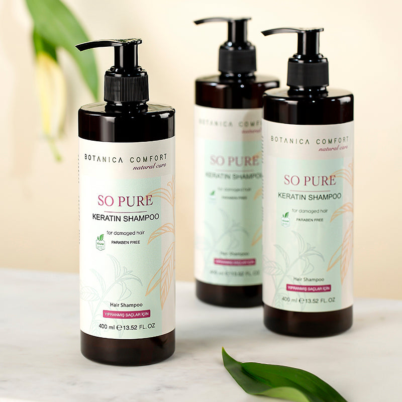 Botanica Comfort Natural Care So Pure Keratin Shampoo | For Damaged Hair | Paraben-Free