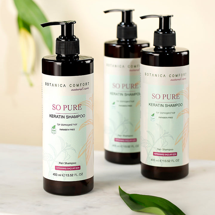Botanica Comfort Natural Care So Pure Keratin Shampoo | For Damaged Hair | Paraben-Free