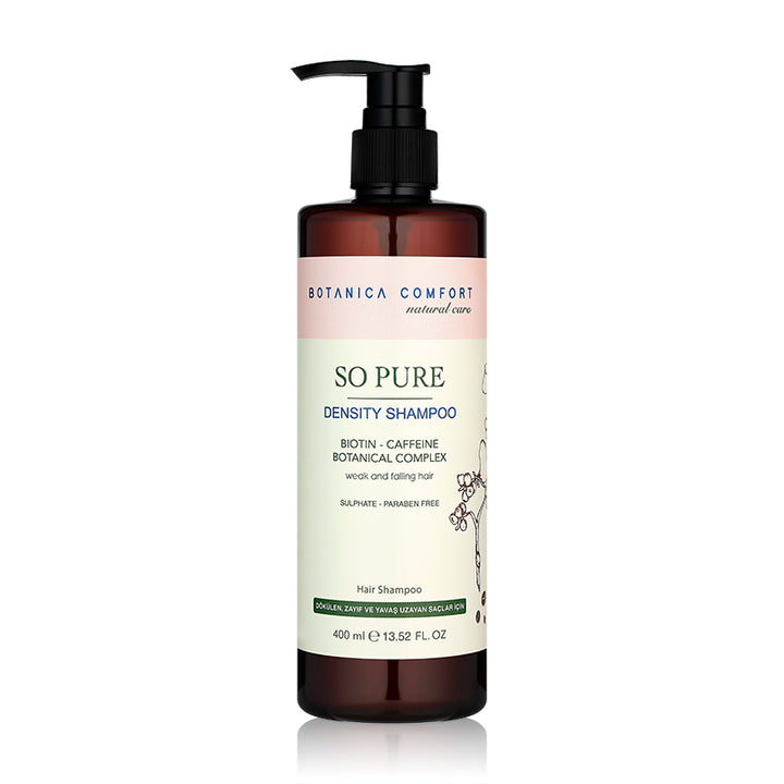 Botanica Comfort Natural Care So Pure Density Shampoo | Biotin & Caffeine Botanical Complex | Sulfate & Paraben-Free