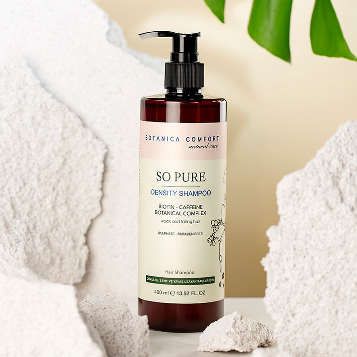 Botanica Comfort Natural Care So Pure Density Shampoo | Biotin & Caffeine Botanical Complex | Sulfate & Paraben-Free