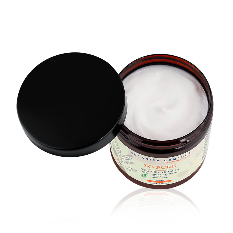 Botanica Comfort Nourishing Hair Mask | Silk, Argan & Linseed | For Dry Hair | Paraben-Free & Vegan