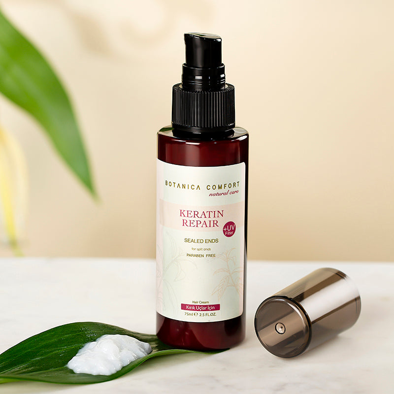 Botanica Comfort Keratin Repair Hair Cream | UV Filter For Sealed Ends | Paraben-Free & Vegan