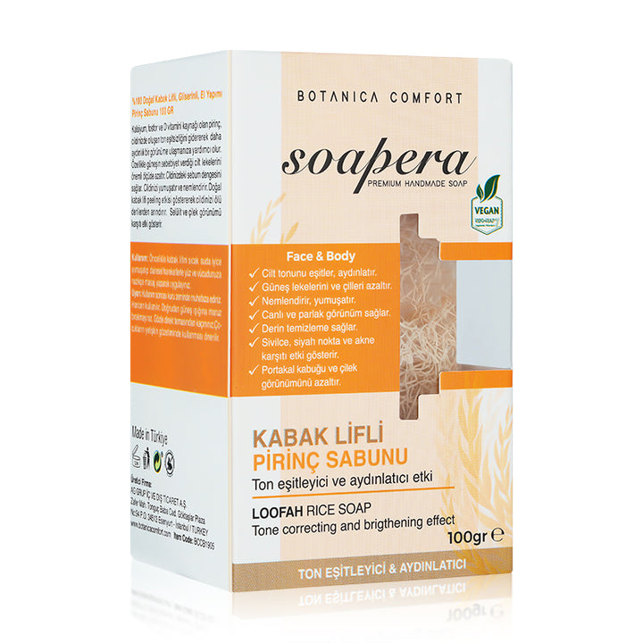 Botanica Comfort Soapera Premium Handmade Loofah Rice Soap | Face & Body | Vegan
