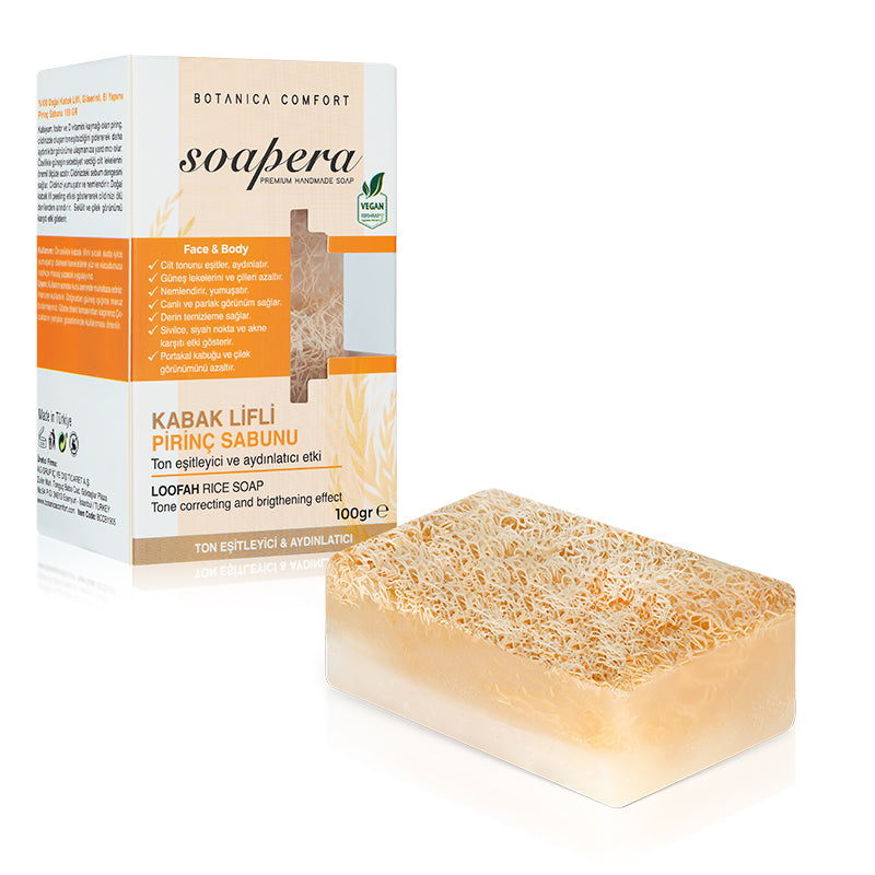 Botanica Comfort Soapera Premium Handmade Loofah Rice Soap | Face & Body | Vegan