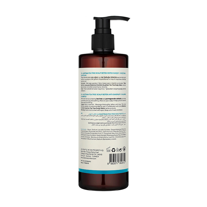 Botanica Comfort Nature Botanical Essence Austrian Tea Tree Scalp Detox Shampoo | For Scurfy & Itchy Scalp | Vegan