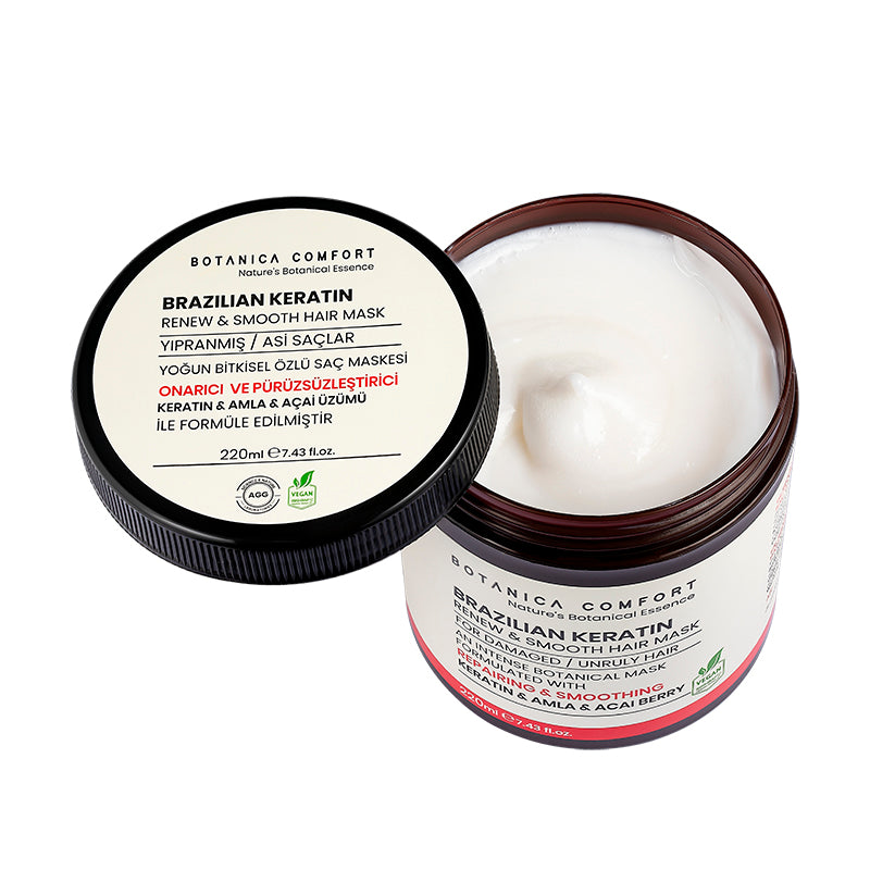 Botanica Comfort Brazilian Keratin Renew & Smooth Hair Mask | Vegan