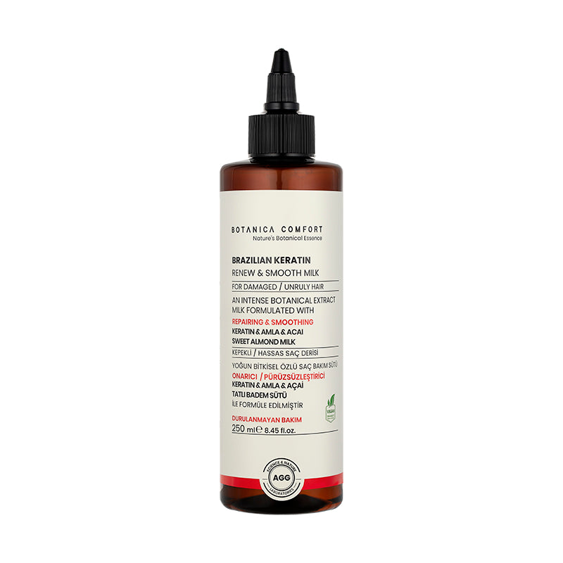 Botanica Comfort Brazilian Keratin Renew & Smooth Milk | Keratin, Amla, Acai, & Sweet Almond Milk | Vegan