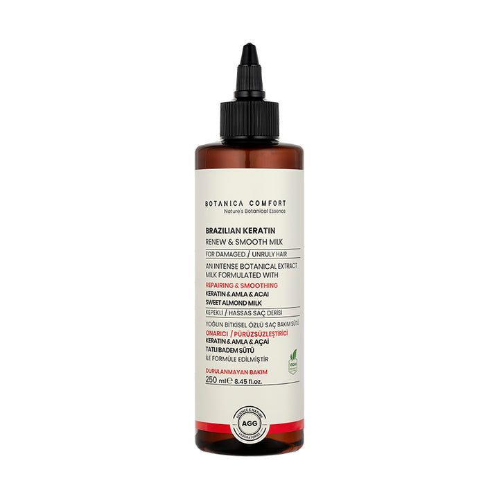 Botanica Comfort Brazilian Keratin Renew & Smooth Milk | Keratin, Amla, Acai, & Sweet Almond Milk | Vegan