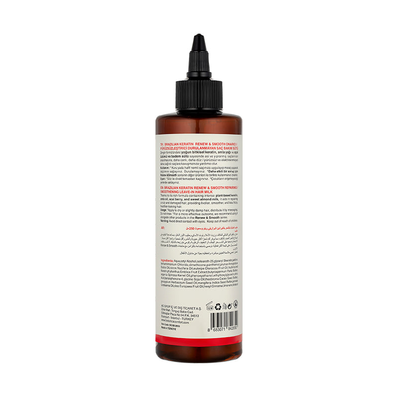 Botanica Comfort Brazilian Keratin Renew & Smooth Milk | Keratin, Amla, Acai, & Sweet Almond Milk | Vegan