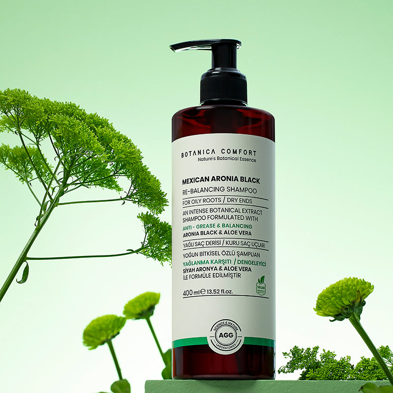Botanica Comfort Re-Balancing Shampoo | Aronia Black Berry & Aloe Vera | Anti-Grease