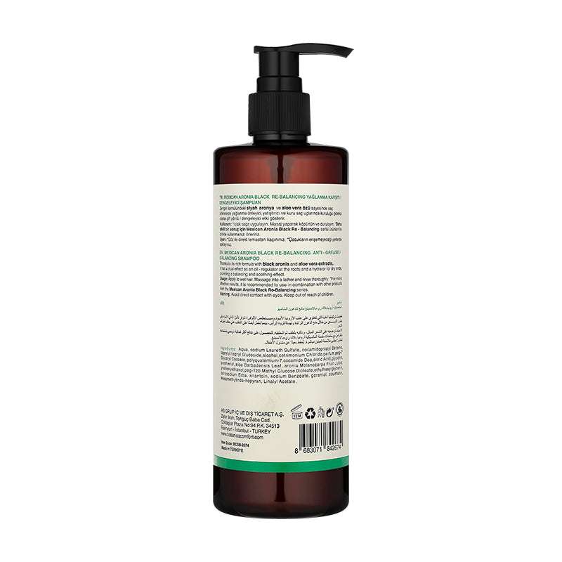 Botanica Comfort Re-Balancing Shampoo | Aronia Black Berry & Aloe Vera | Anti-Grease