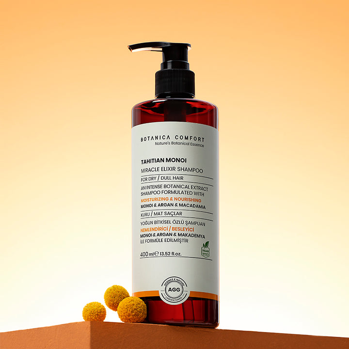 Botanica Comfort Tahitian Monoi Miracle Elixir Shampoo | Monoi, Argan & Macadamia | Vegan
