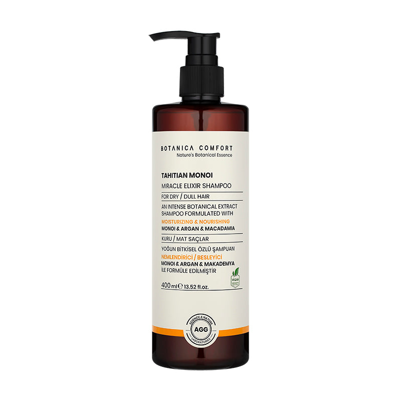Botanica Comfort Tahitian Monoi Miracle Elixir Shampoo | Monoi, Argan & Macadamia | Vegan